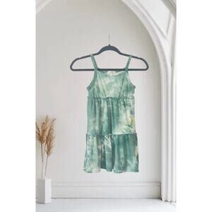 Sunset West Girl Tie Dye Green Summer Dress Size Small